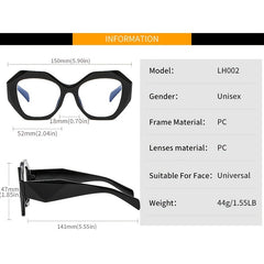 Polygon Candy Sunglasses Women UV400 Protection Lens Shades Plastic Frame