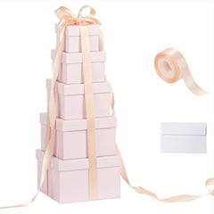 5pcs Nesting Gift Boxes With Lids for Women Birthday Holiday Valentine Xmas