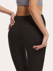 High Waist Yoga Leggings with Mesh Contrast Quick Drying