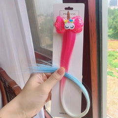 6pcs Unicorn Hair Clips Sequin Bow Hair Extensions
