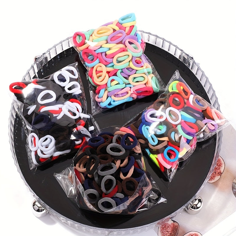50 Piece Colorful Hair Ties Set - Cute Gift for Baby Girls