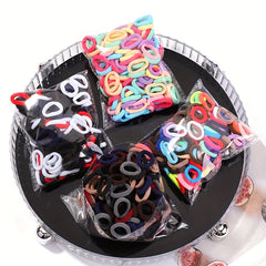 50 Piece Colorful Hair Ties Set - Cute Gift for Baby Girls