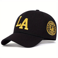 LA Embroidered Baseball Cap Casual Dad Hat Adjustable Unisex Sun Hats