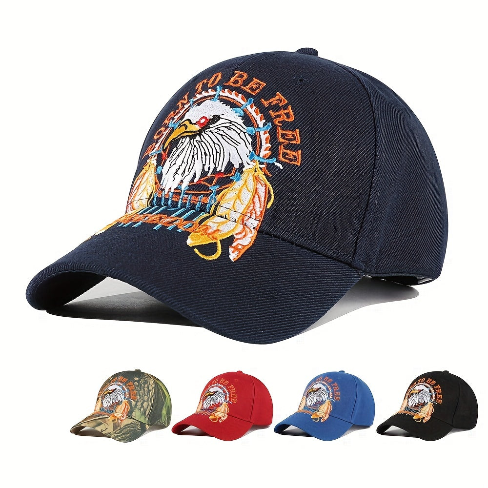 Embroidered Eagle Truck Hat Adjustable Sun Protection Baseball Cap