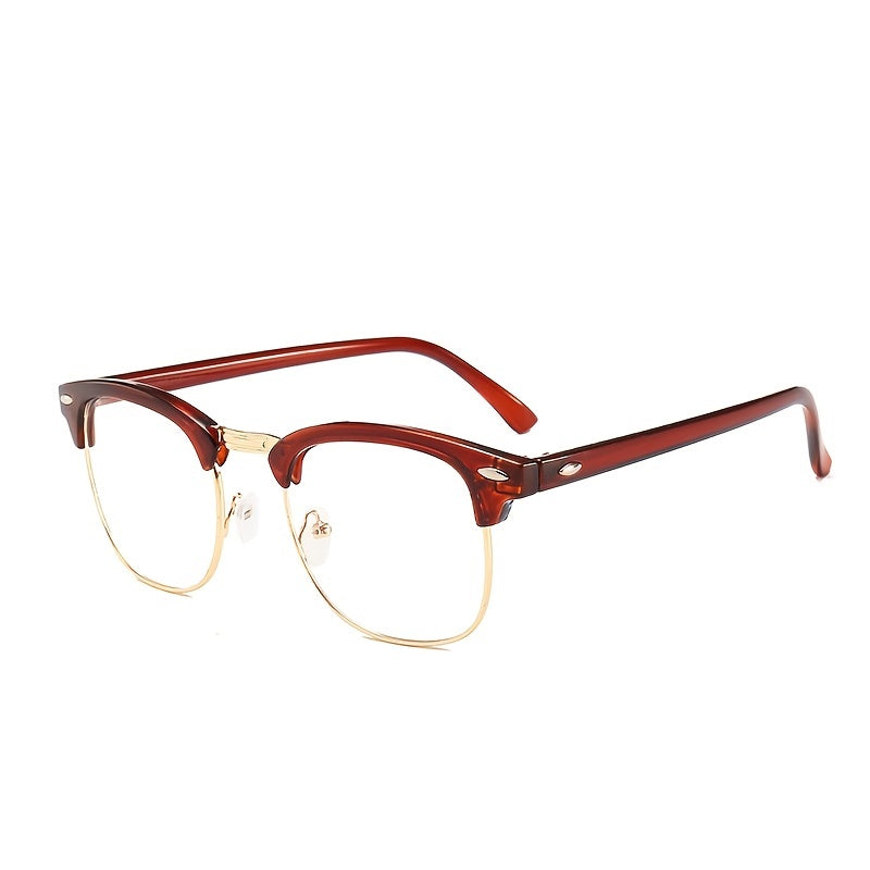 Square Clear Lens Light Blocking Glasses Anti Eyestrain for Women Men