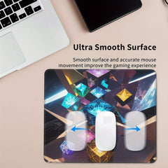 Cube Pattern Mouse Pad 24x20cm for e-Sport Home Office