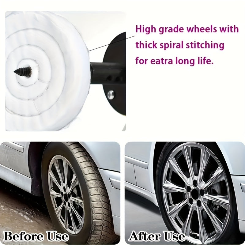 4pcs Buffing Wheel 10 16 Cm Polishing Wheel for Wood Metal Ceramic