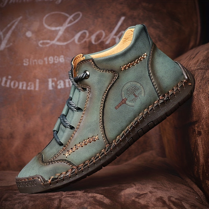 Men's High Top Lace Up Boots Casual Walking Shoes