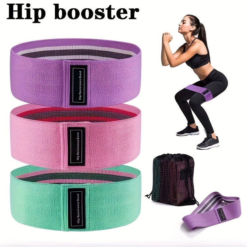 3pcs Elastic Squat Resistance Bands Buttocks Fitness Training Tension Bands
