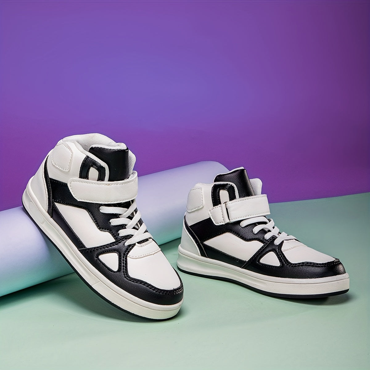 Women's Faux Leather Plush Lined Thermal High Top Sneakers