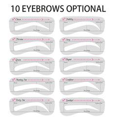 10Pcs Eyebrow Stencils Kit Professional Portable Shaping Stencils