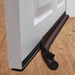 Brown Door Draft Stopper with Self-Adhesive Tape Seal