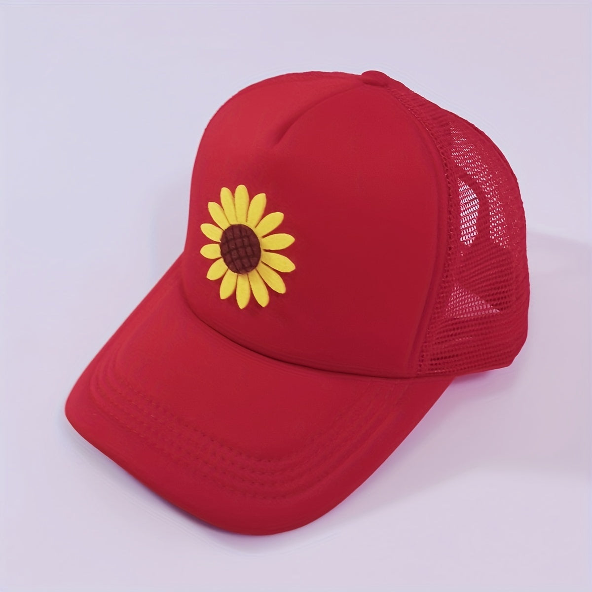 Sunflower Decor Mesh Baseball Cap Unisex Trucker Hat Lightweight Sports Dad Hats