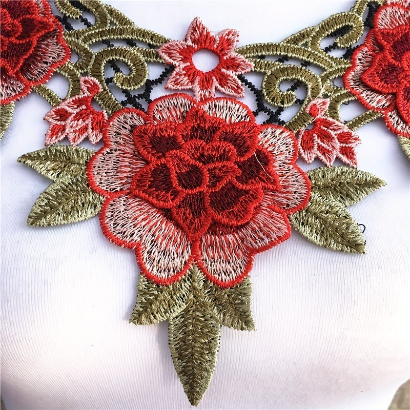 1pc Flower Venise Lace Sewing Applique Lace Collar Neckline DIY Craft
