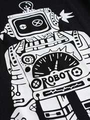 Boys Robot Pajamas Set Short Sleeves Tops & Bottoms