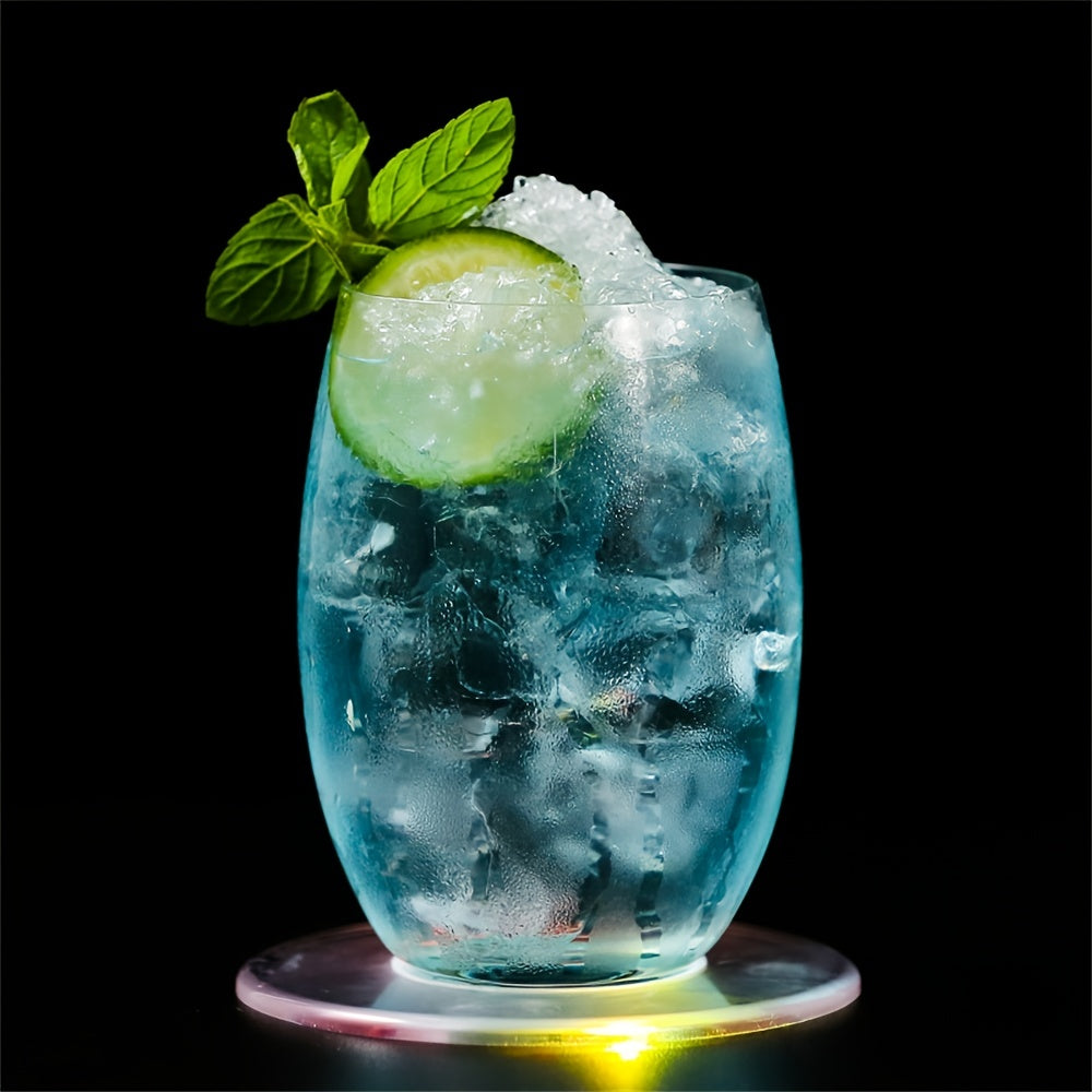 Acrylic Crystal Luminous Coaster Full Flash Base Lamp