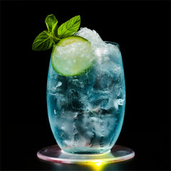Acrylic Crystal Luminous Coaster Full Flash Base Lamp