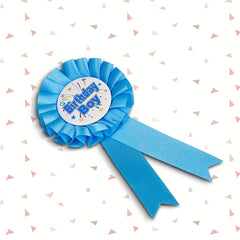 Flower Shaped Letter Graphic Birthday Party Badge