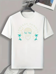 ENDLESS Skull Print Men's Graphic T-shirt for Summer