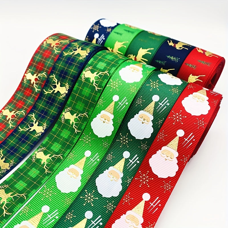 2yds 25mm Christmas Printed Ribbon For Decoration DIY Supplies