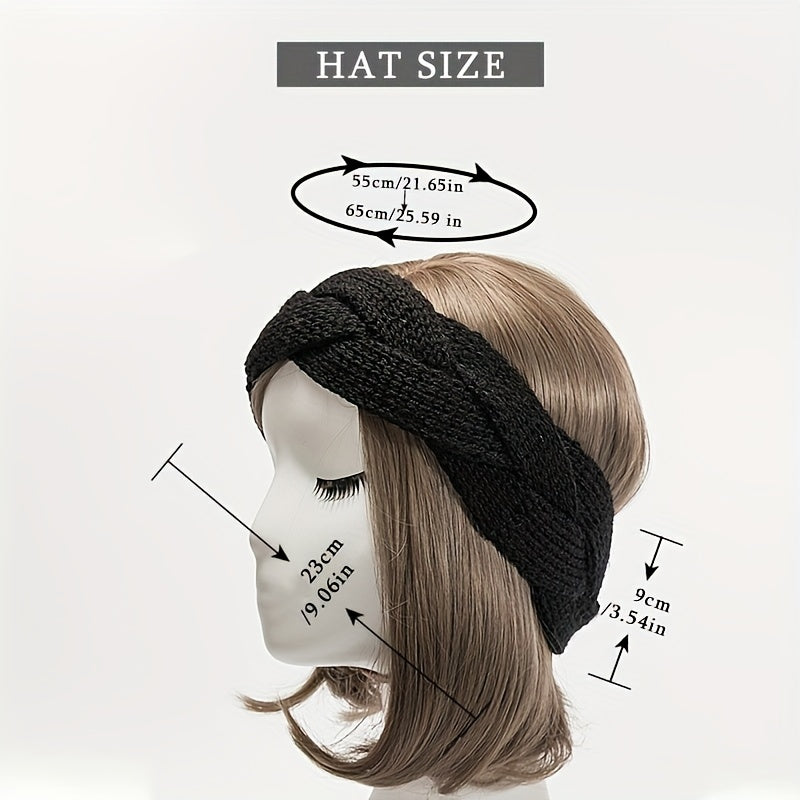 Braided Knit Head Warmer Winter Headband for Girls Kids