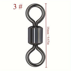 10pcs Fishing Barrel Swivels Hook Line Connectors Saltwater Freshwat