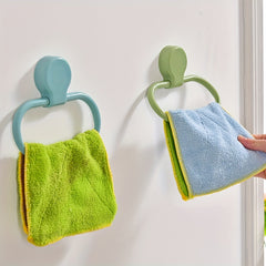 No Punching Seamless Bathroom Towel Rack Kitchen Pot Cover Rag Storage