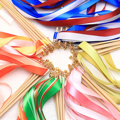 6pcs Colorful Ribbon Fairy Stick Pastel Ribbon Wedding Decoration