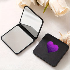 Square Compact Mirror for Travel Double Sided Handbag Cosmetic Mirror