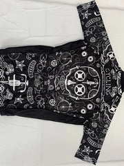 YTCYCLE Men's Zip Up Skull & Graffiti Cycling Jersey