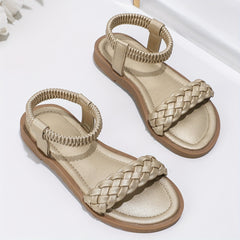 Girls Solid Open Toe Sandals Breathable Lightweight for Summer