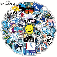 50Pcs Ski Series Graffiti Stickers Waterproof Decorative DIY Creative Toys