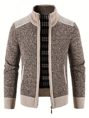 Men's Casual Full Zip Cardigan Knitted Sweater Coat With Pockets
