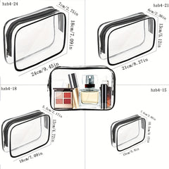 Waterproof Clear Cosmetic Bag Portable Travel Storage PVC Zipper Toiletry Pouch