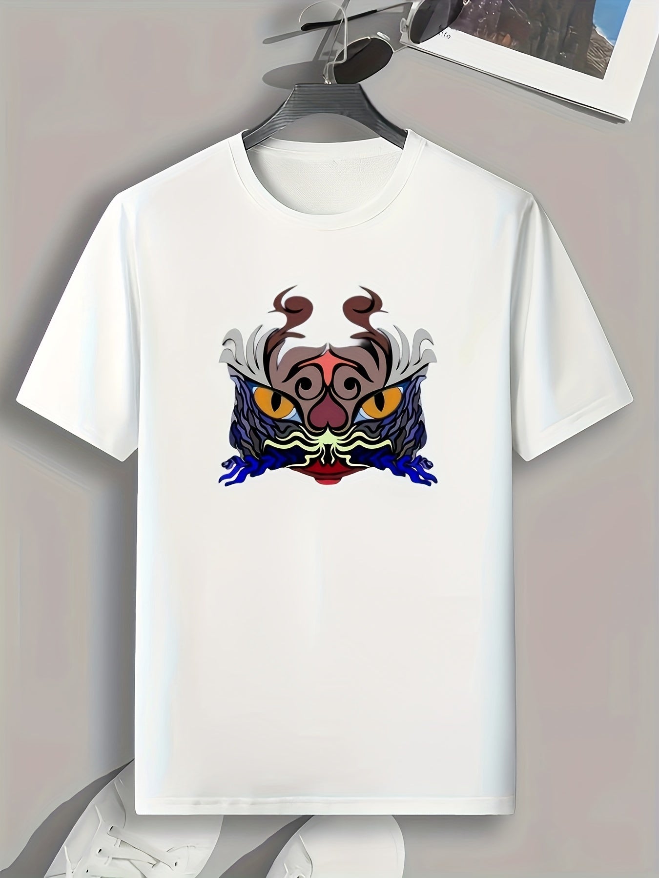 Abstract Cartoon Pattern Print Graphic T-shirt for Men
