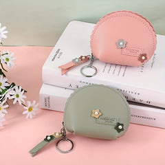 Shell Shaped Flower Coin Purse Key Bag for Girls