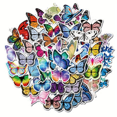 50pcs Butterfly Stickers Laptop Phone Skateboard DIY Notebooks Scrapbooks