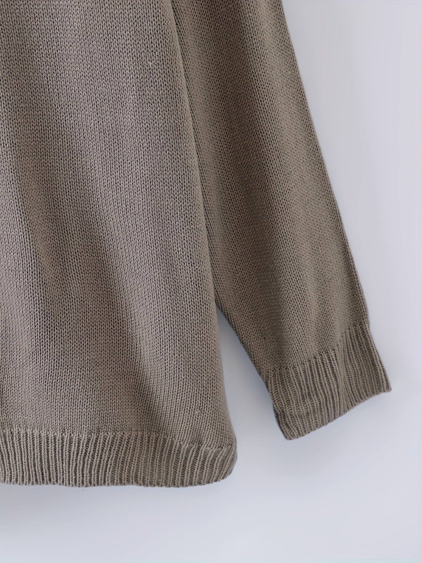 Casual Sweater Women's Plus Solid Long Sleeve V Neck Jumper