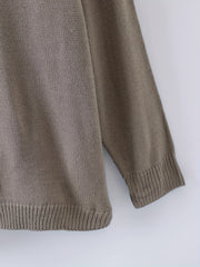 Casual Sweater Women's Plus Solid Long Sleeve V Neck Jumper