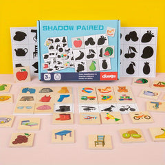 Montessori Shape Toy Animal Fruit Shadow Pairing Blocks Puzzle Game