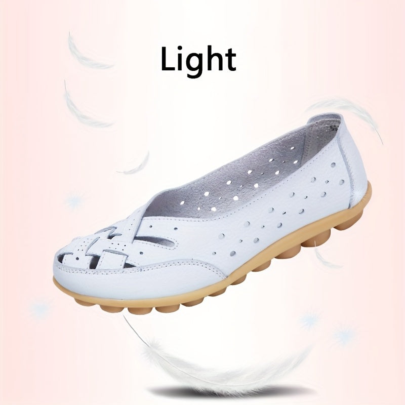 Women's Hollow Out Loafers Slip On Flat Shoes