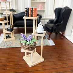 3 Tier Wooden Display Stand for Dollhouse Furniture
