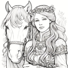 Adult Horse Themed Coloring Book 20 Pages - Ideal for Relaxation and Fun Crafts