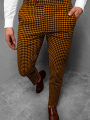 Men's Plaid Casual Business Suit Pants