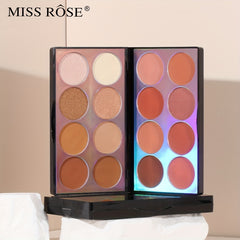 16 Colors Matte Eyeshadow Palette Blush Contouring Face Brightening