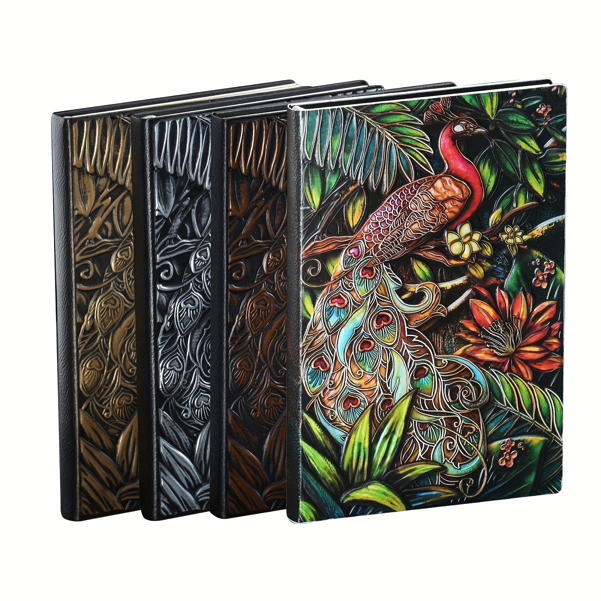 A5 Peacock Embossed Business Notebook - 100 Sheets