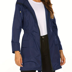 Casual Windproof Hooded Coat For Fall & Winter Women's Clothing
