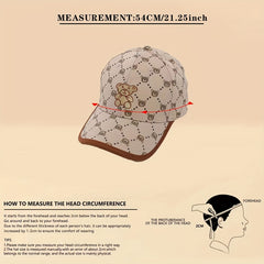 Kids' Embroidered Bear Baseball Cap Visor