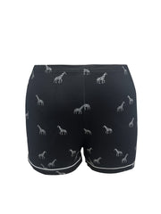 Giraffe Print Pajamas Set Button Up Shirt & Shorts Two Piece