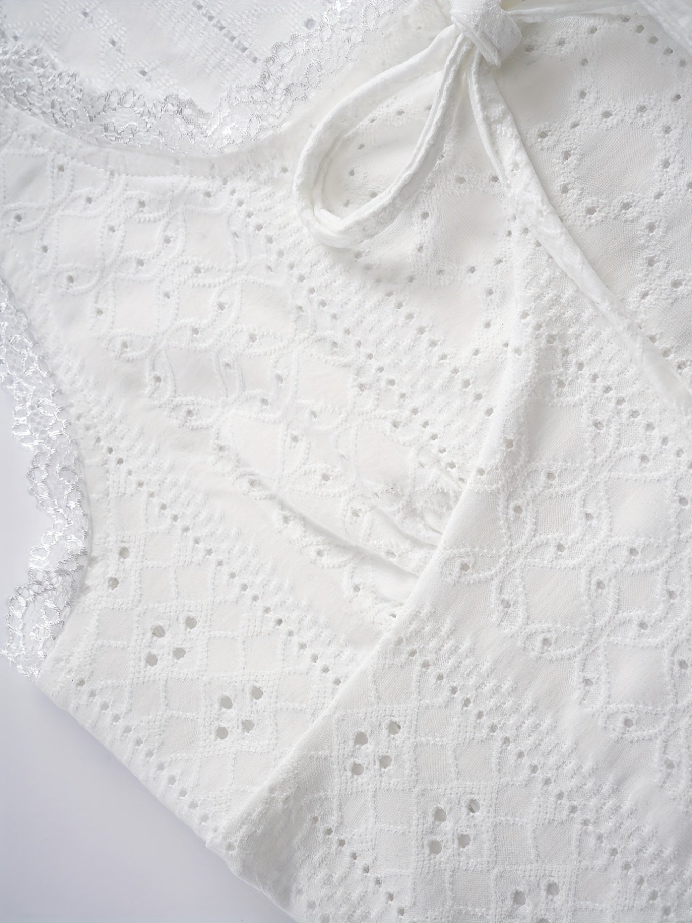 Lace Trim Tie Front Tank Top Sleeveless Casual Summer Women's Clothing
